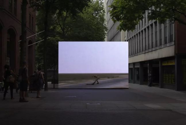 John Gerrard - Infinite Freedom Exercise (near Abadan, Iran) 2011, 2011 - Realtime 3D software, custom made monitor or projection