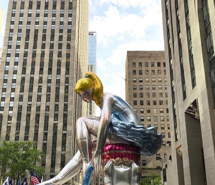 Seated Ballerina by Jeff Koons @ Rockefeller Plaza, NYC