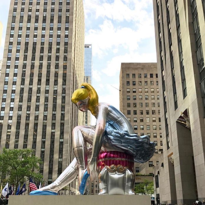 Seated Ballerina by Jeff Koons @ Rockefeller Plaza, NYC