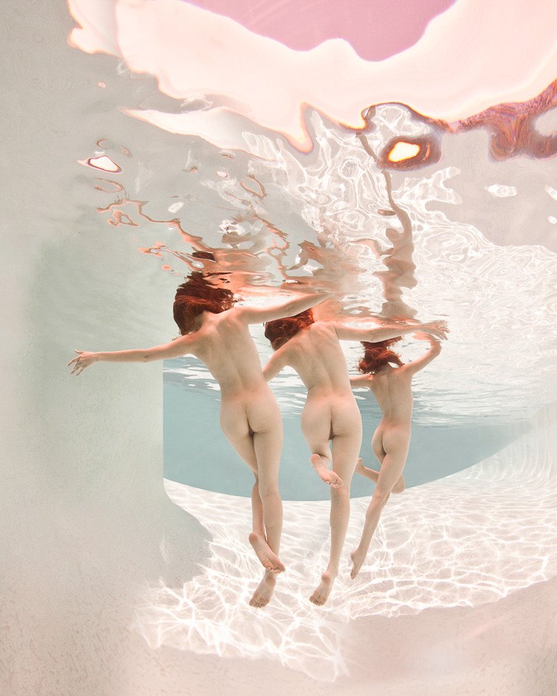 "Underwater Nude Trio 02" by Ed Freeman
