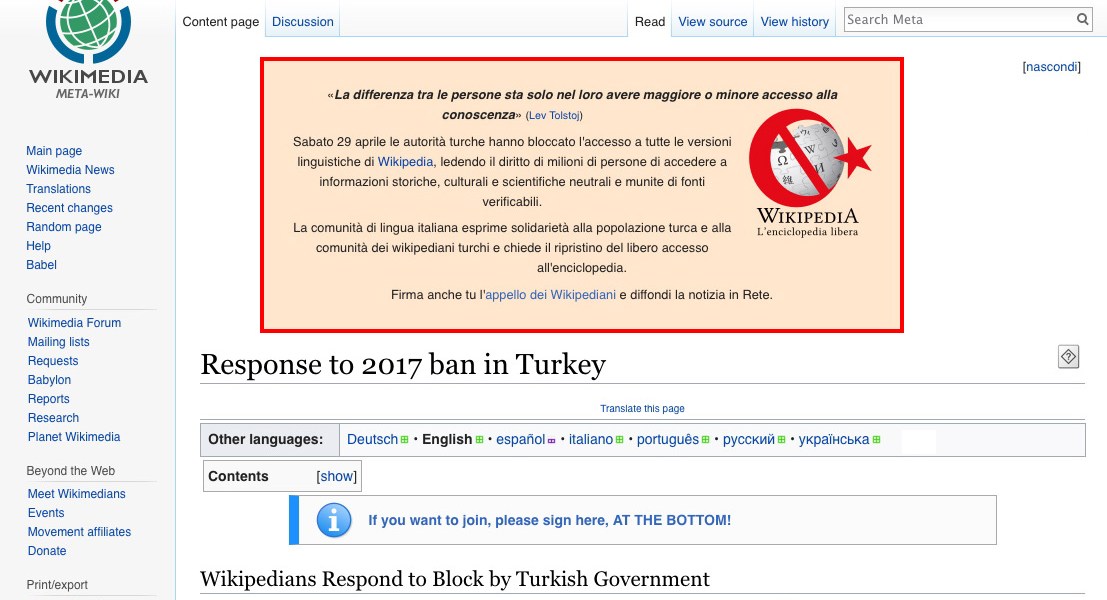 Wikipedia Turchia