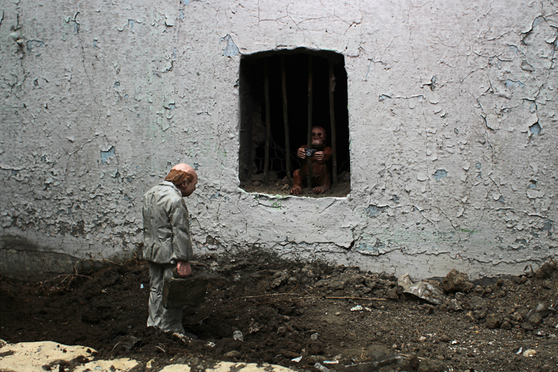Isaac Cordal @North Sumatra - Photo Credit Isaac Cordal