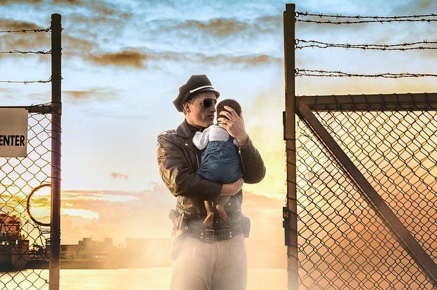 Storyboard … Cop and Baby (Passage Series), by Tracey Moffatt from her Venice show My Horizon. Photograph: Tracey Moffatt