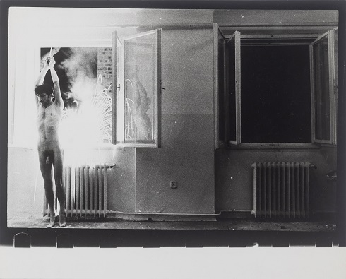 Tibor Hajas: "Képkorbácsolás / Image Whipping III", 1978