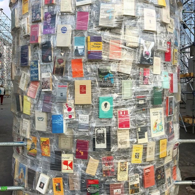 "El Partenón de libros" by Marta Minujín