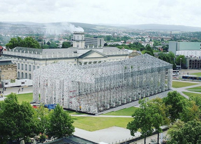 "El Partenón de libros" by Marta Minujín