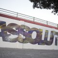 Manu Invisible – Assoluto – Spray and quartz paint on wall 3×12 m 2017
