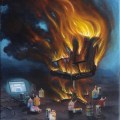 Nicola Caredda – Senza titolo con sedia da lavoro 24x30cm
