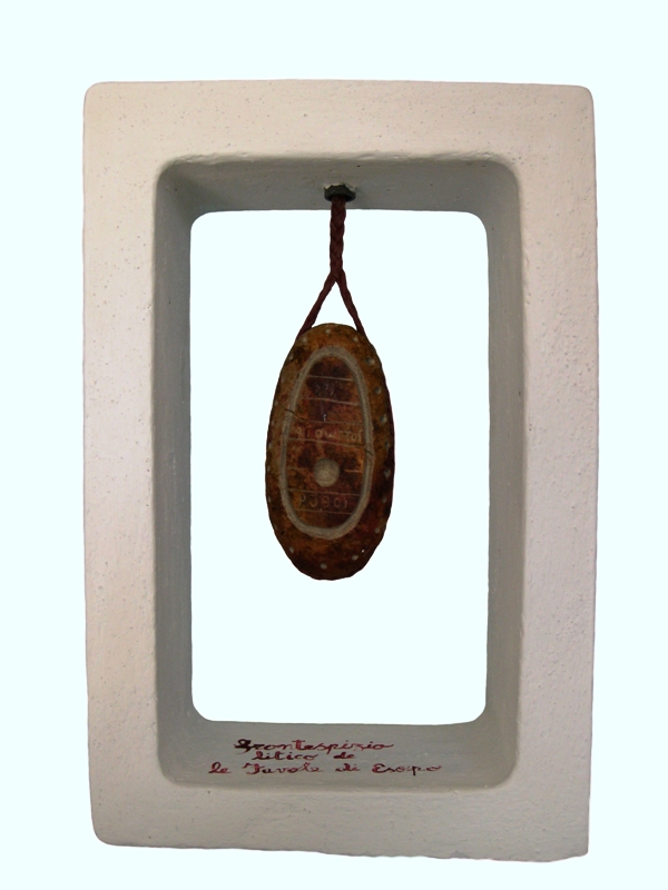 Nino Etzi - Installazioni - 2010 Frontespizio litico de Le Favole di Esopo