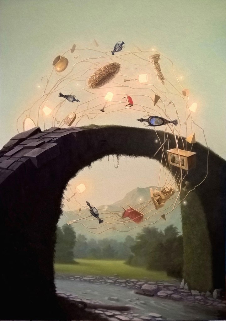 Paolo Pibi - Fake golden circle - acrylic on paper (70x50 cm 2016)