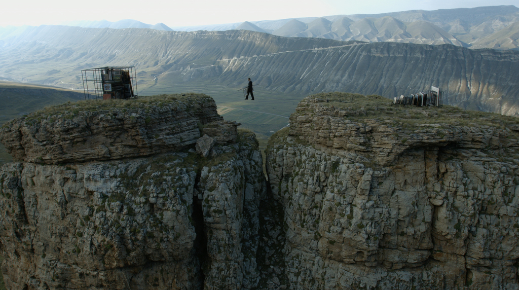 Biennale Arte 2017 - Padiglione Centrale (Giardini): Tightrope (2015), video by Taus Makhacheva (Russia)