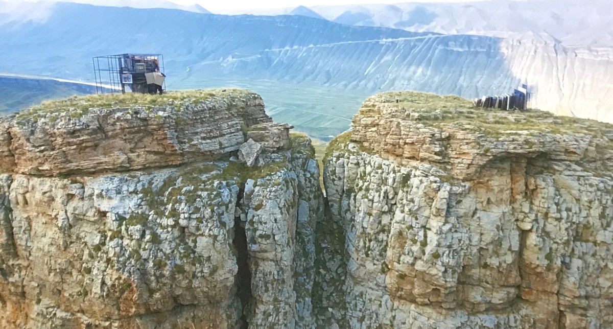 Biennale Arte 2017 - Padiglione Centrale (Giardini): Tightrope (2015), video by Taus Makhacheva (Russia)