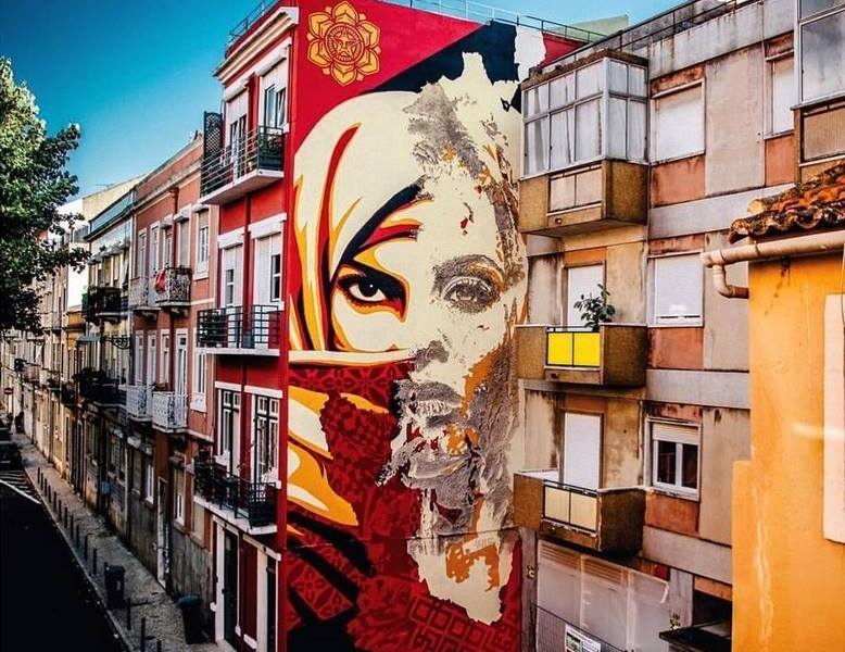 Vhils & Obey Giant @Lisbon, Portugal
