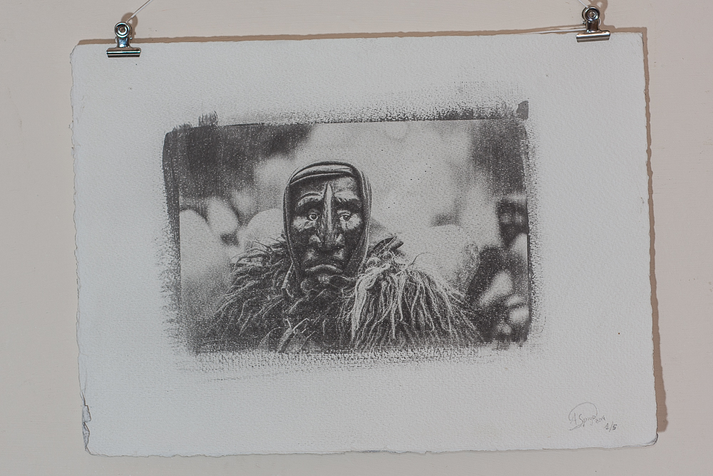 Alessandro Spiga - gomma bicromata - Mamuthone