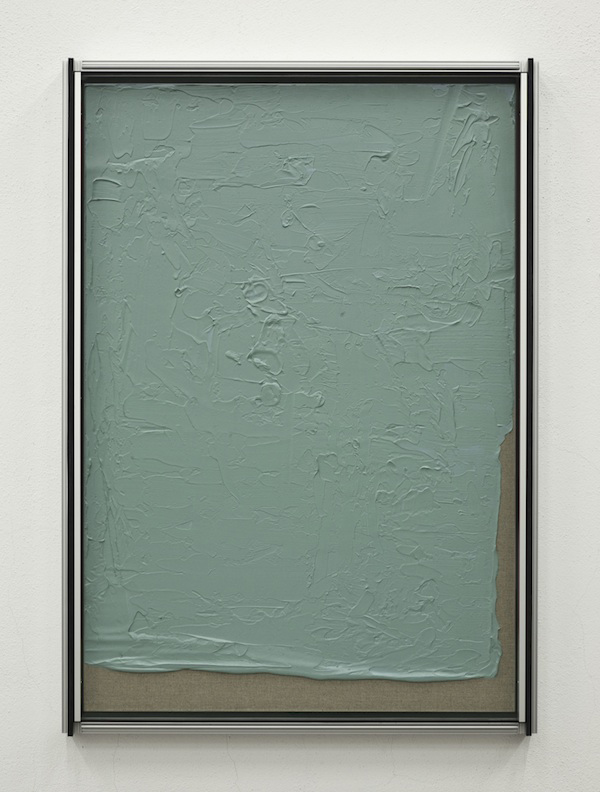 Pedro Cabrita Reis - Les Gris #1 - 2012, alluminio, doppio vetro stratificato e acrilico su tela grezza, 171,5x121,5x13,5 cm
