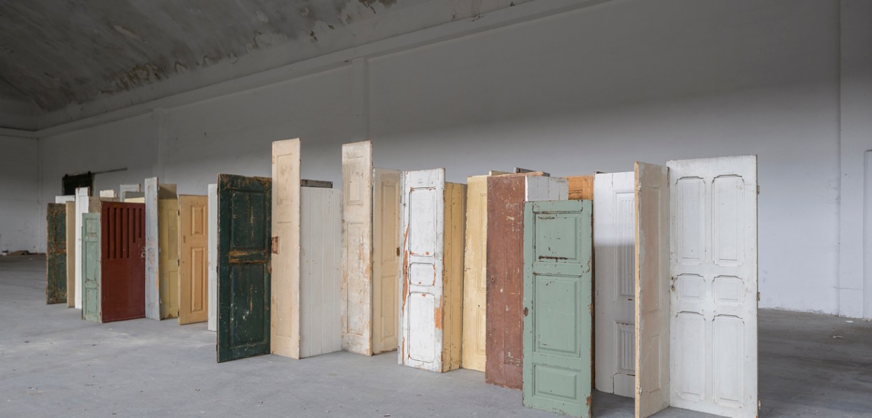 Pedro Cabrita Reis South Wing, 2016 wood circa 12 x 3 x 2,5 meters Art Unlimited, Basel 13 June 2016