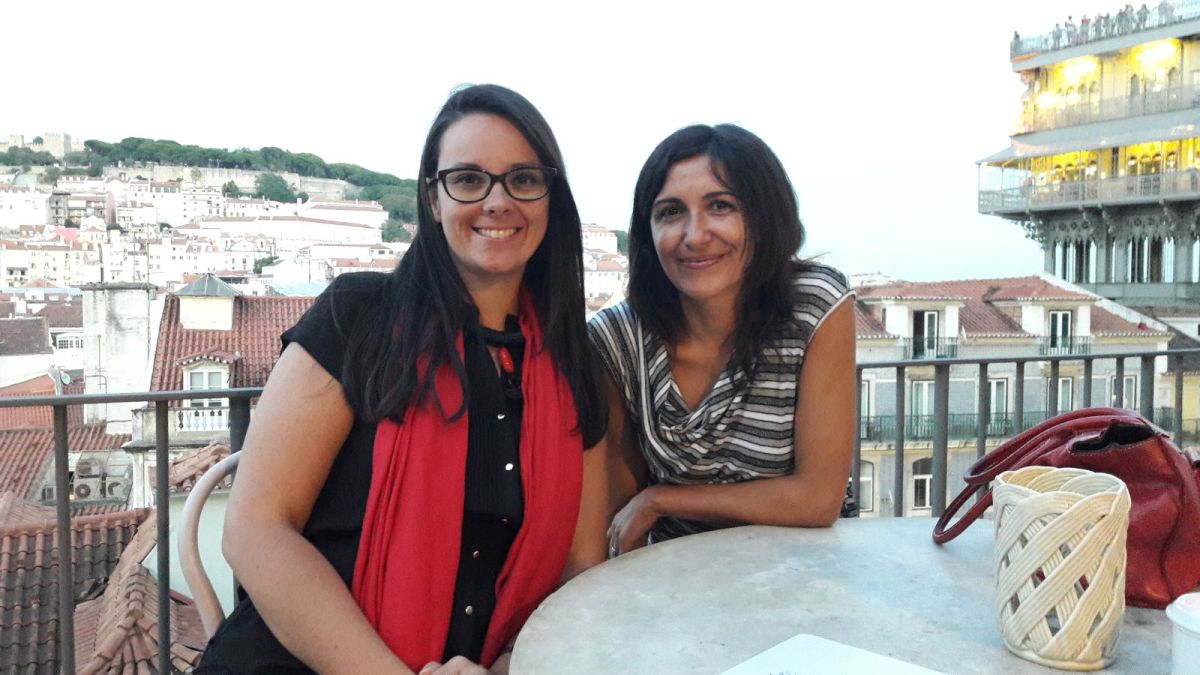 Lisbona - Dopo 4 anni virtuali finalmente un brindisi reale con Liliana Navarra