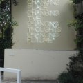 “Changing Place, Changing Time, Changing Thoughts, Changing Future” (2003) by Maurizio Nannucci @ Peggy Guggenheim Collection