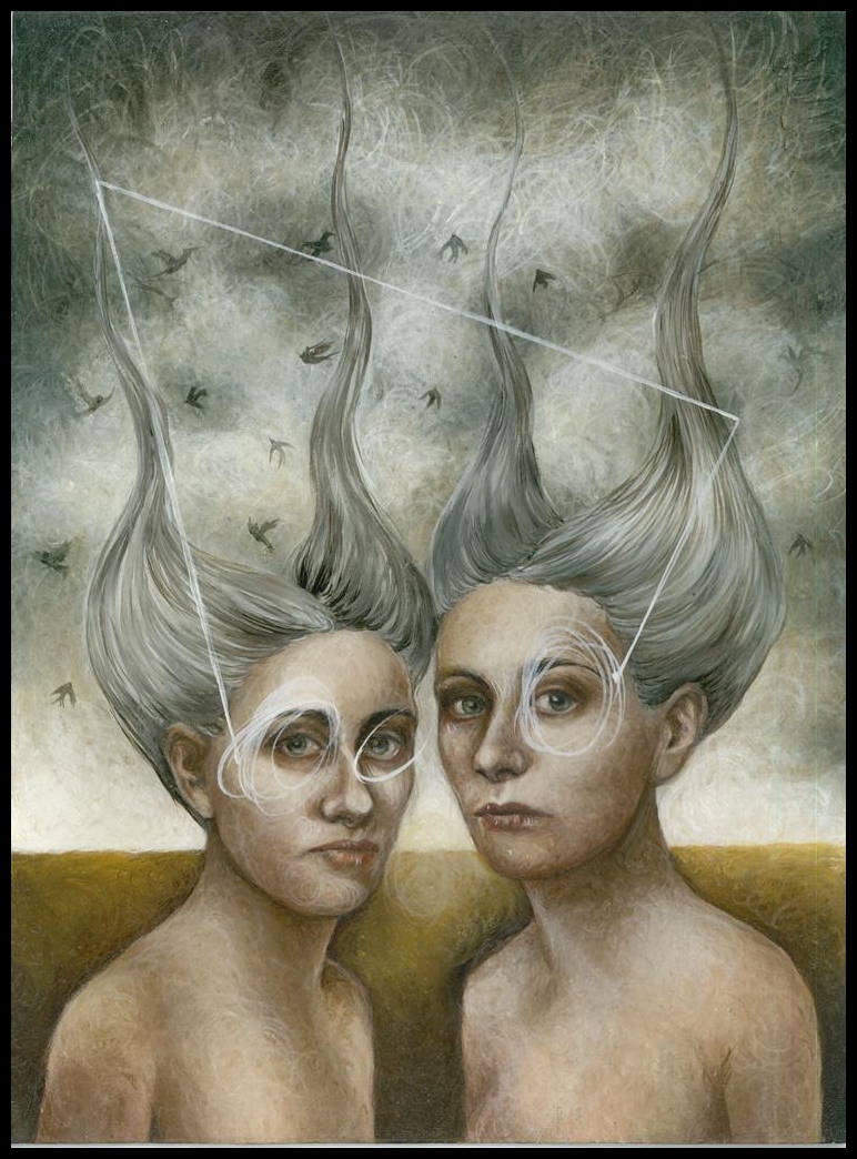 Laura Saddi - 2014. Twins, 30.40, olio su tela, 2014