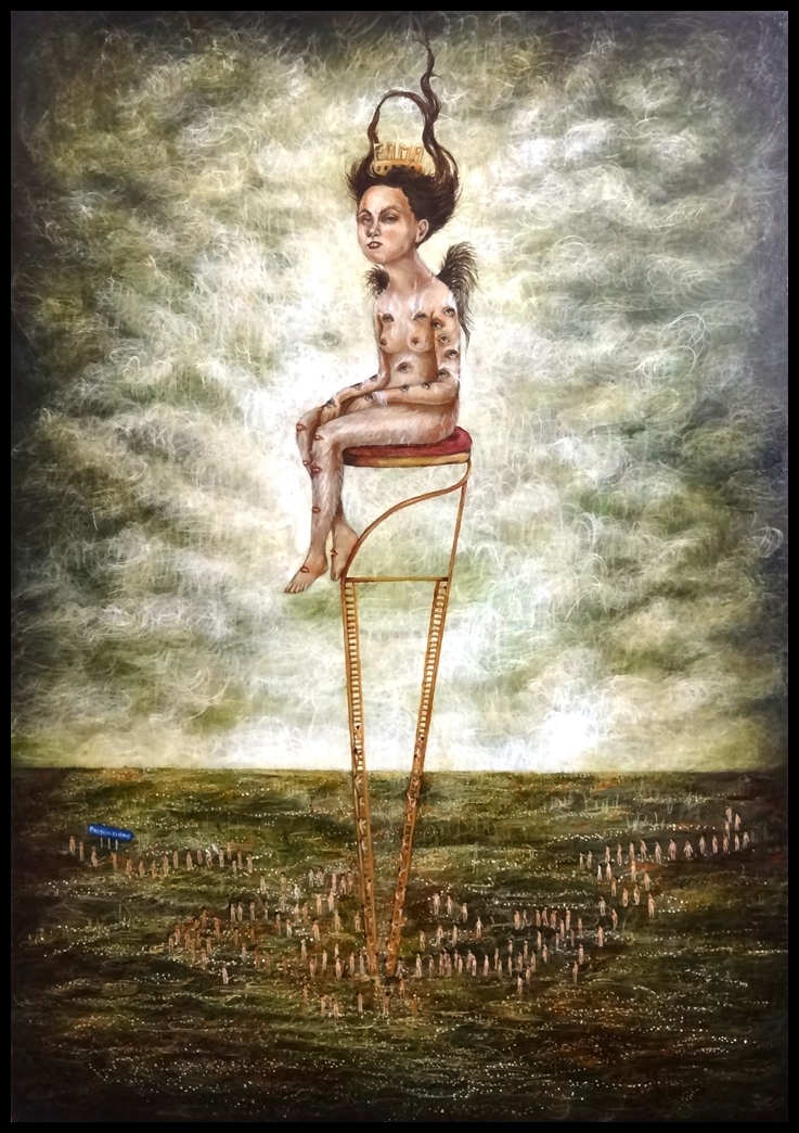 Laura Saddi - 2016. La scala del successo. 100x70,2016