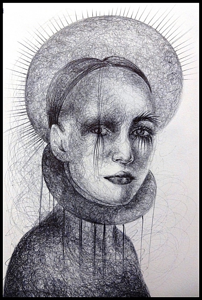 Laura Saddi - 2016. Le Figlie di O, penna su carta, 2016