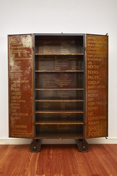 NeoContra, 2008 Rusted iron 180 cm x 77 cm x 40 cm Collection of Margarida Cuba