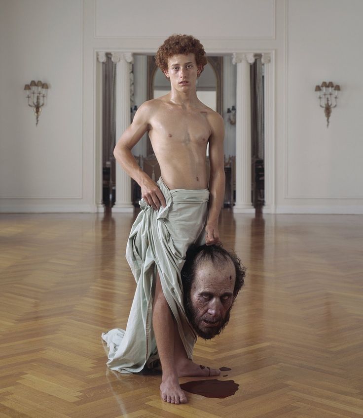 "Champion" (David And Goliath theme) by Charlie White, American Photographer in his series "Everything Is American"