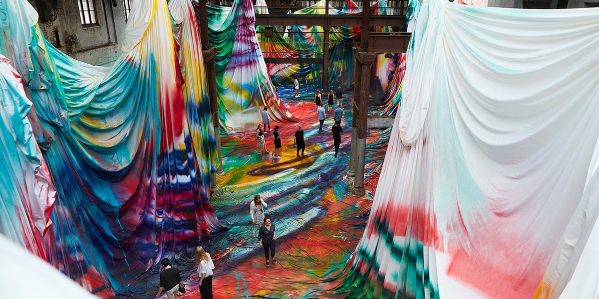 "The Horse Trotted Another Couple of Meters, Then it Stopped" by Katharina Grosse