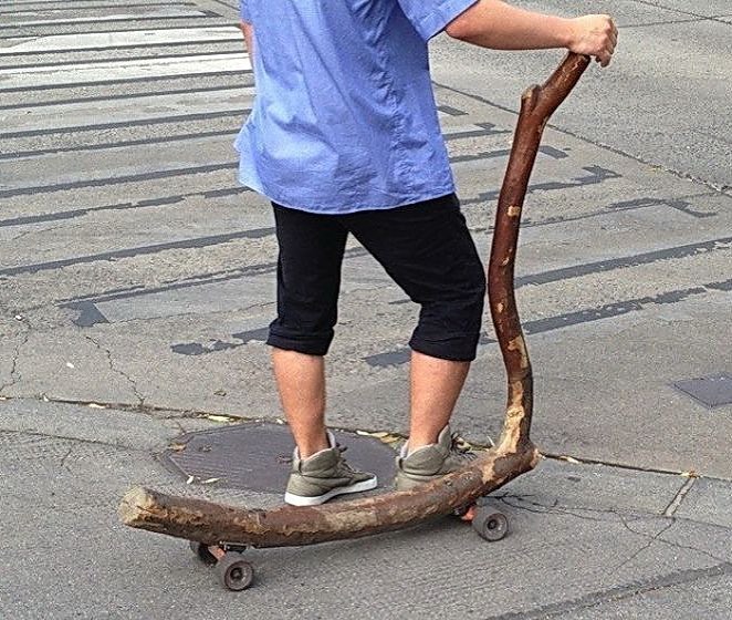 Monopattino di legno