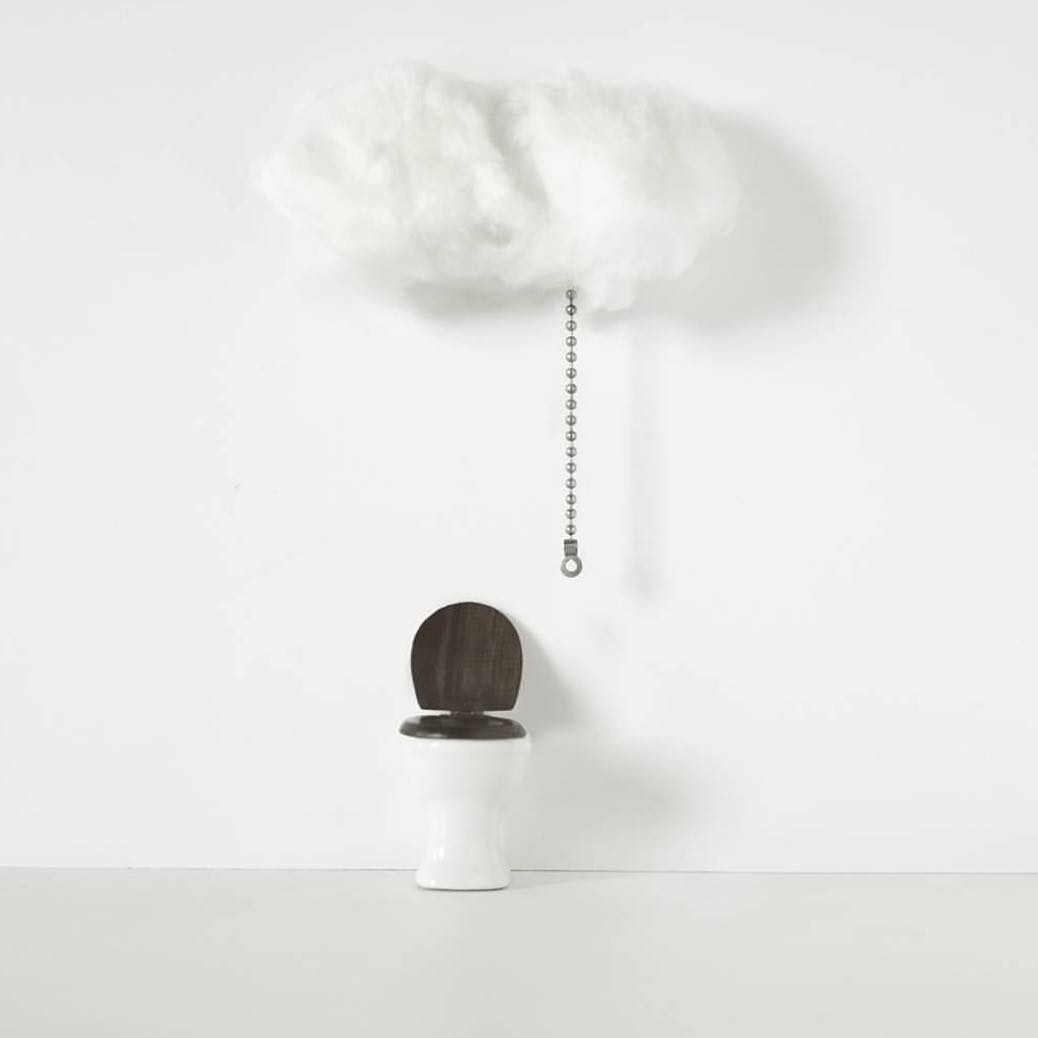 Cesso con nuvola pioggia incorporata