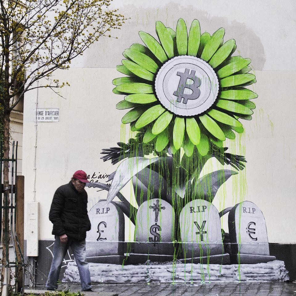 "R.I.P Banking System ... Power to the People" by Ludo @Paris, France