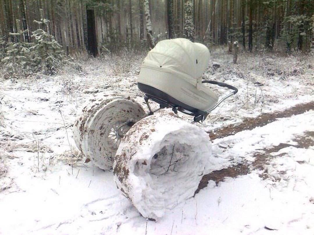 Passeggino ruote da neve