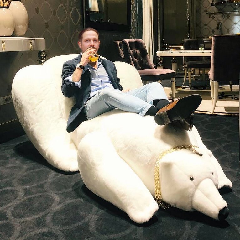 Poltrona orso bianco