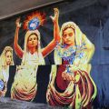 David Diavù Vecchiato, “Ego te victima, capio (Cuore Sacro)”. Mural, via di Boccea Roma – 2018 (per progetto GRAArt)