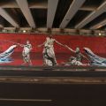 David Diavù Vecchiato, “Enea, Anchise e…”. Mural, viale Luigi Guglielmi Roma – 2017 (per progetto GRAArt)
