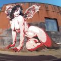 David Diavù Vecchiato, “Shedevil (la Diavolessa di Matera)”. Mural, Mercato Piccianello Matera – 2016 (foto di Michele Fasano)