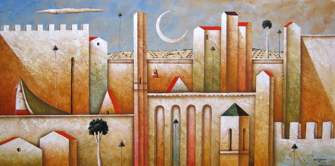 Carlo Mirabasso - Meditation, oil on board, cm 30x60