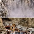 Monastero di Phugtal. La costruzione a falde a nido d’ape è una dimora di 70 monaci in Ladakh, in India