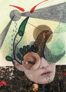 85- Siamo vecchie galline, spargiamo i semi dell'invidia- Laura Saddi, Disegna per un disegno, Sant'Arte 2018