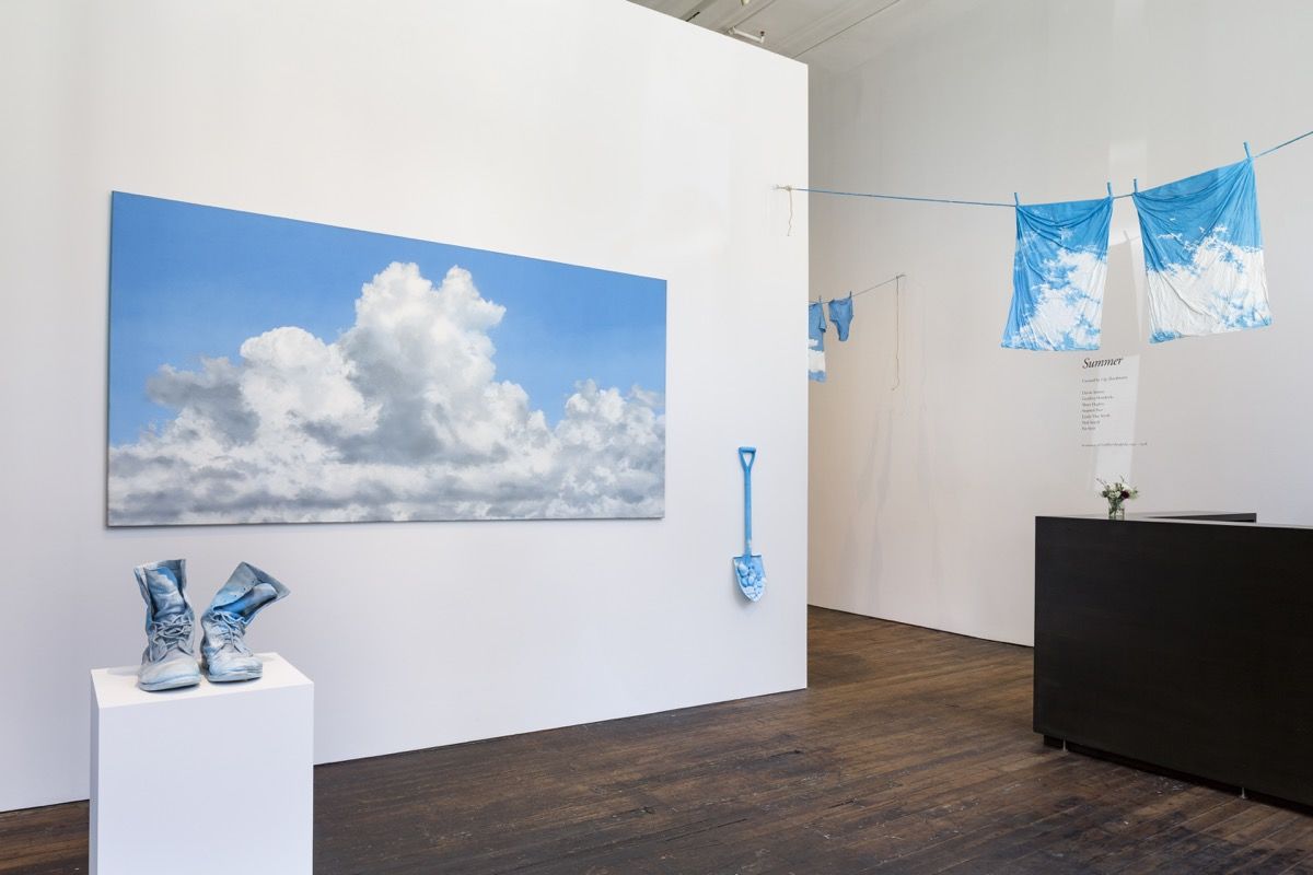 Installation view of work by Geoffrey Hendricks for “Summer” at Peter Freeman, Inc., New York, 2018