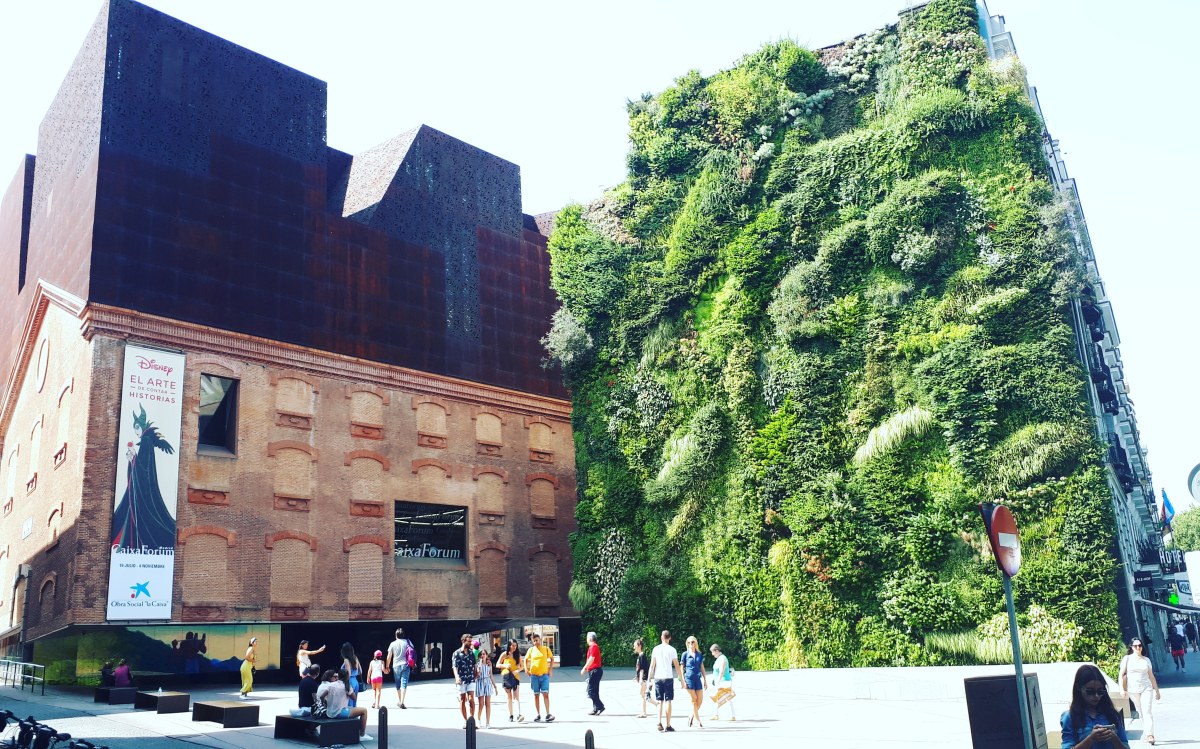 Madrid day-by-day - Caixa Forum by Herzod & De Meuron + vertical garden by Patrick Blanc