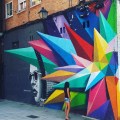Street art: Okudart @ Calle de Embajadores, Madrid