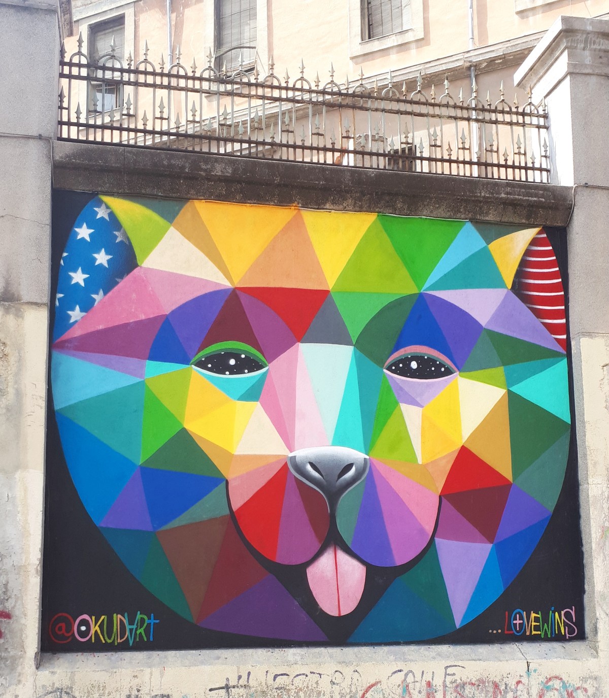 Street art: Okudart @ Lavapies, Madrid for Muros Tabacalera