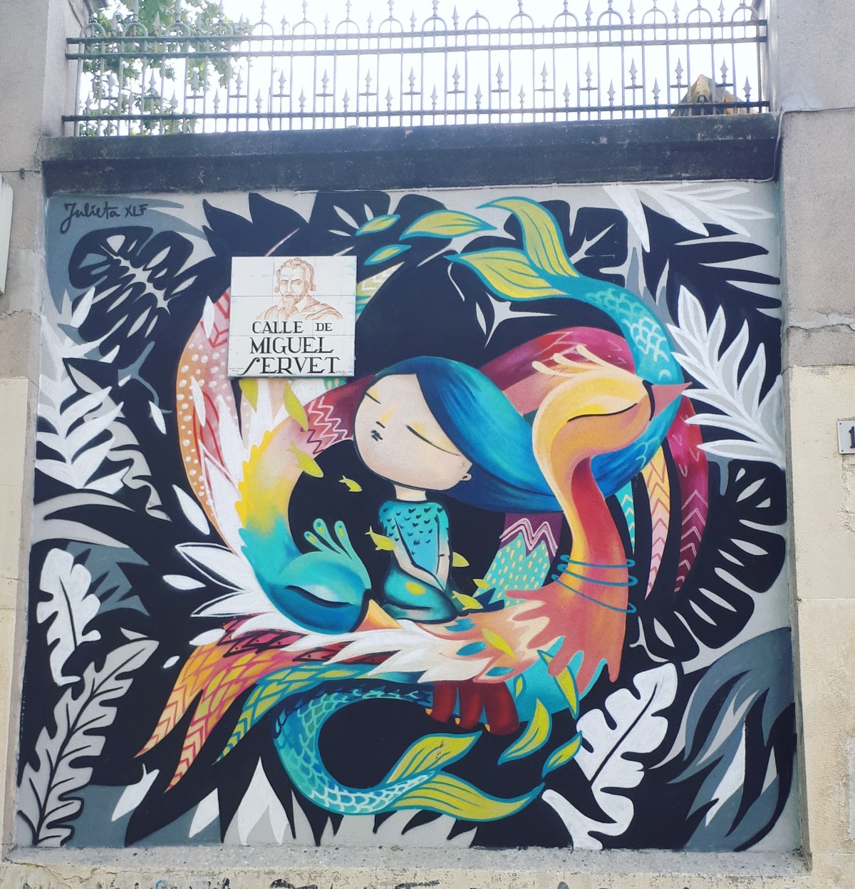 Street art: Julieta XLF @ Lavapies, Madrid for Muros Tabacalera