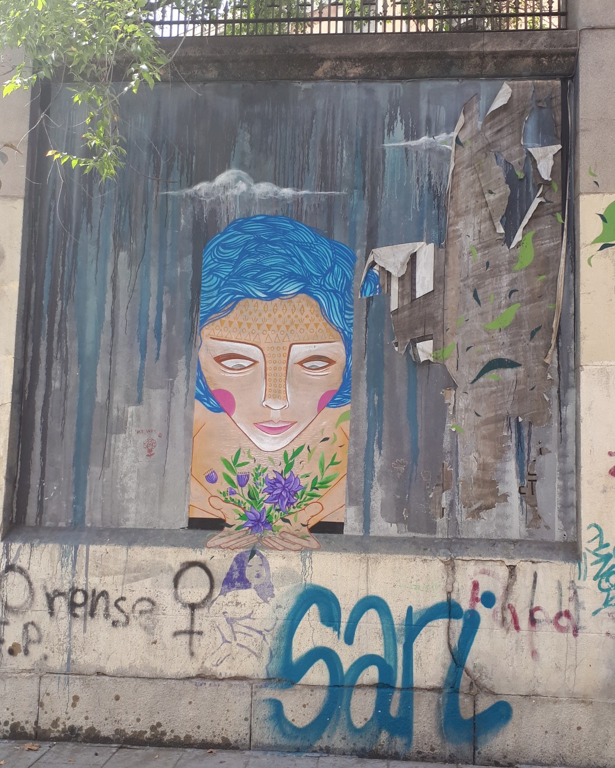 Street art: Chincheta @ Lavapies, Madrid for Muros Tabacalera