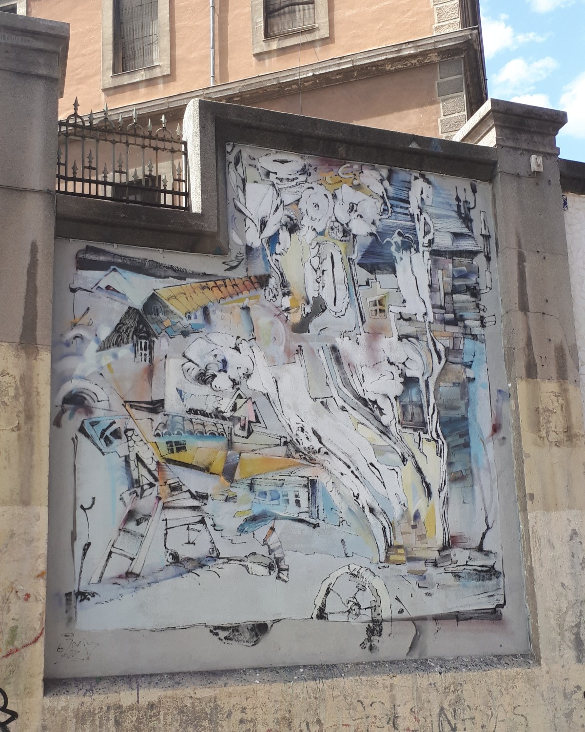 Street art: Laguna @ Lavapies, Madrid for Muros Tabacalera