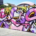 Street art in Campo de Cebada, Madrid