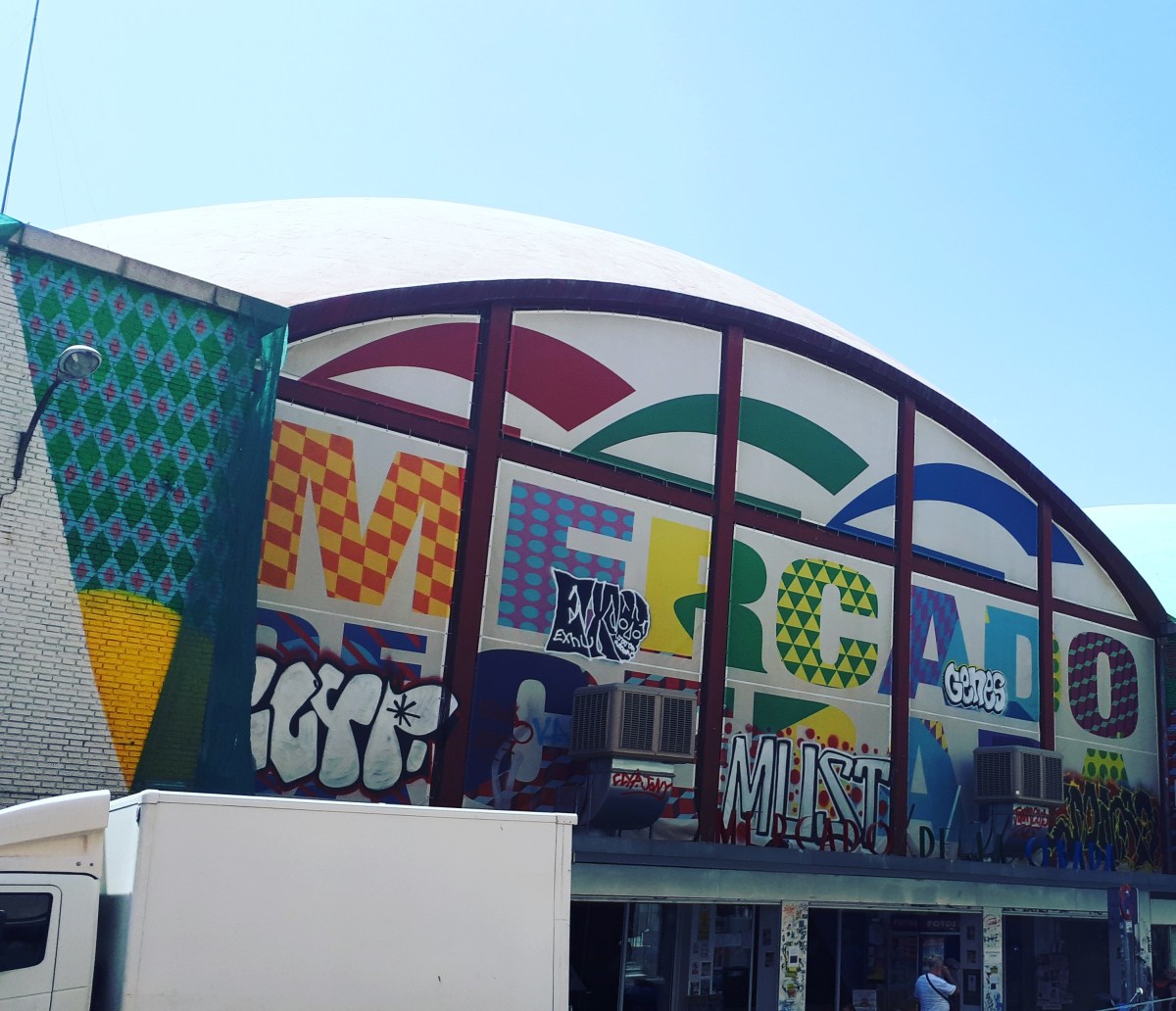 Street art in Campo de Cebada, Madrid