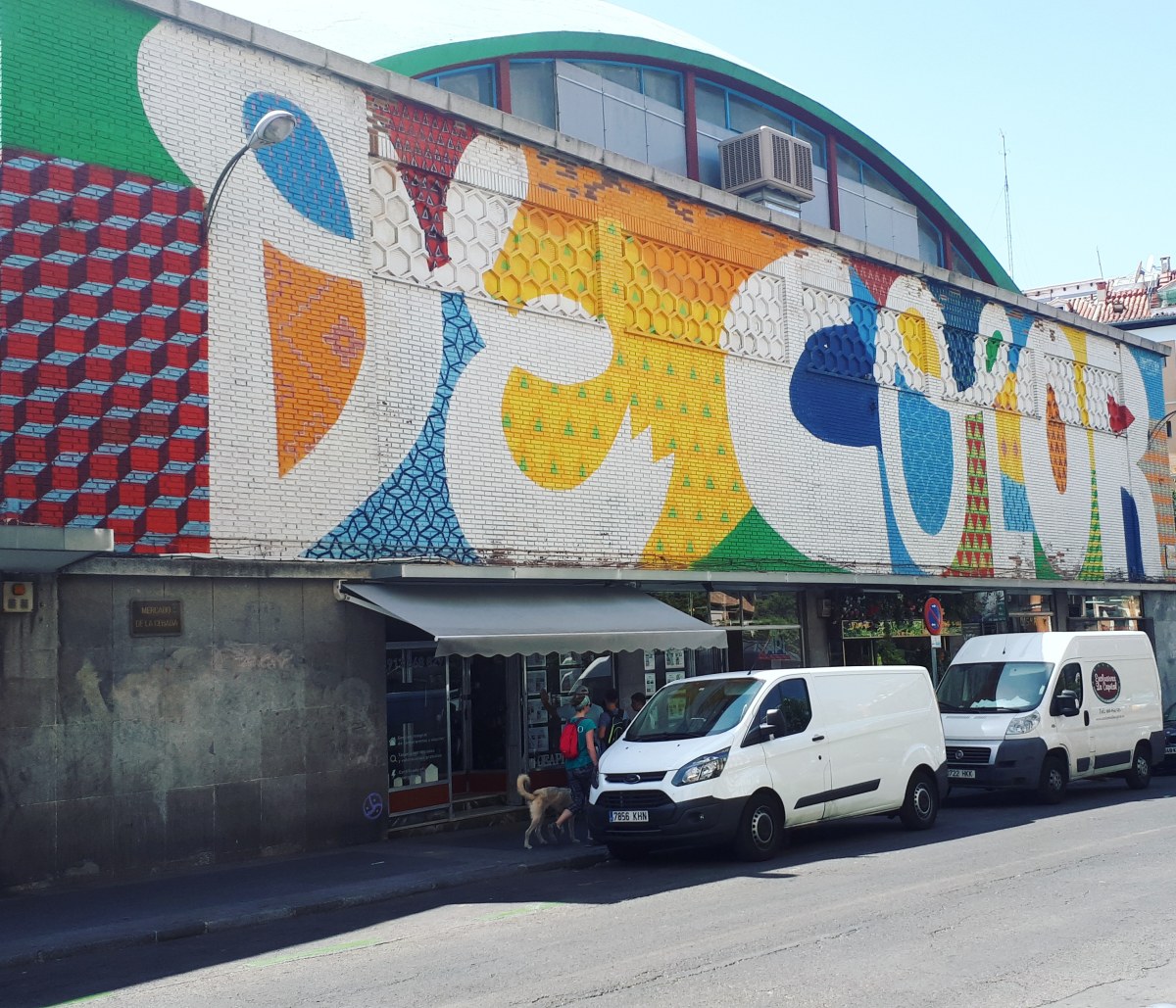 Street art in Campo de Cebada, Madrid