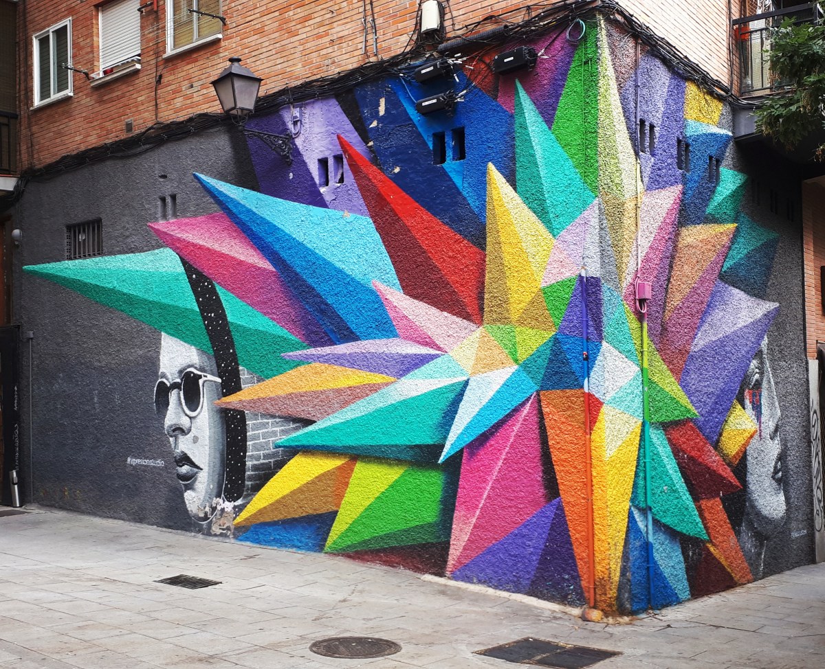 Street art: Okudart b@ Lavapies